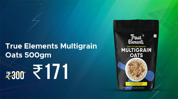 BuyKaro: Buy True Elements Multigrain Oats 500gm worth Rs 300 at Rs 171